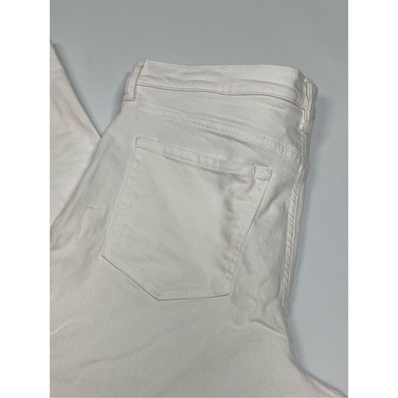 Banana Republic Women's 5 Pocket Mid-Rise Wide Leg Crop Jeans White Size 31/12 - Picture 5 of 8